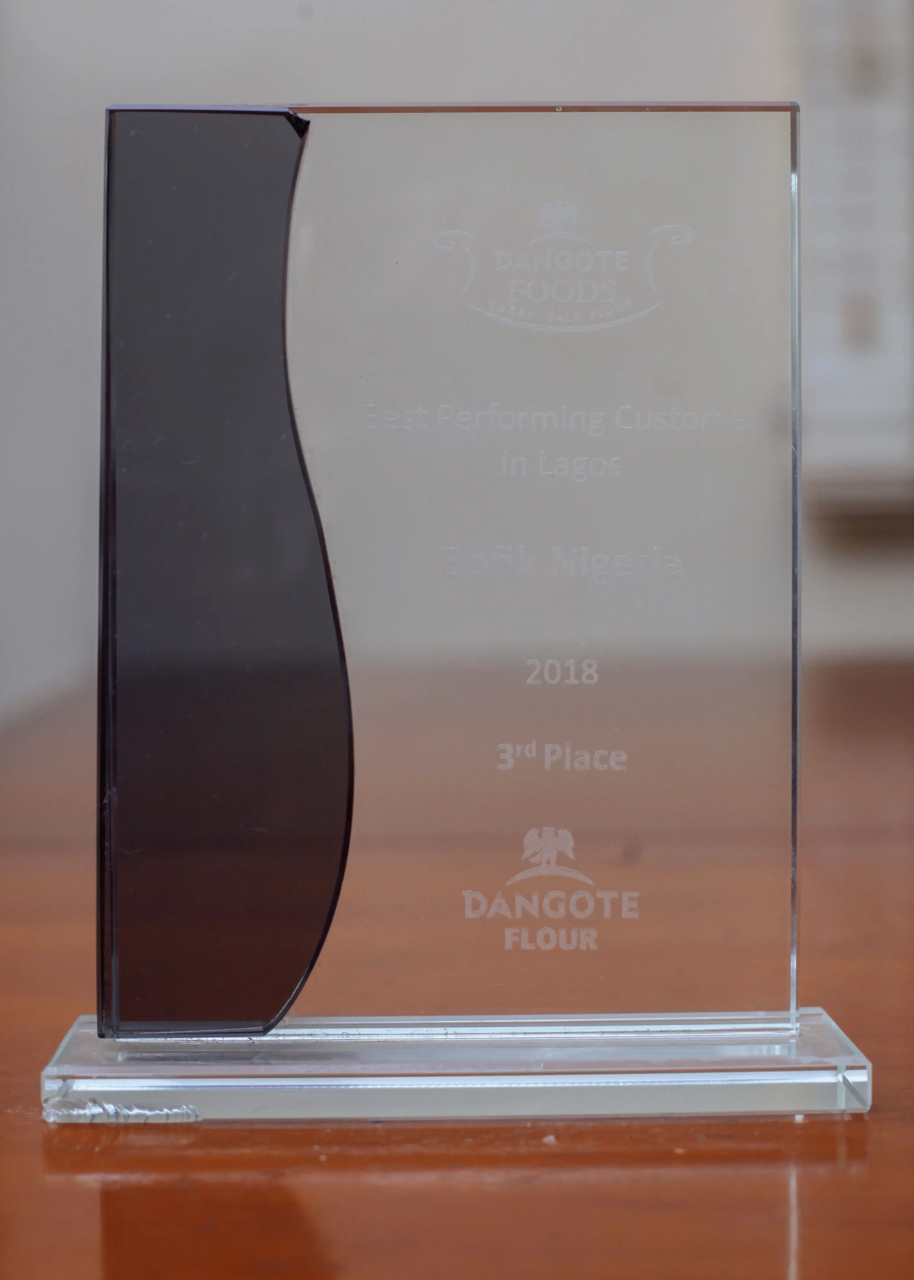 Dangote Best Performing Customer 1st Place 2017